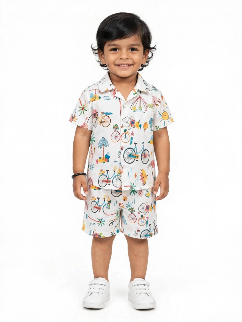 T-Shirt and Cotton Shorts Set for Boys